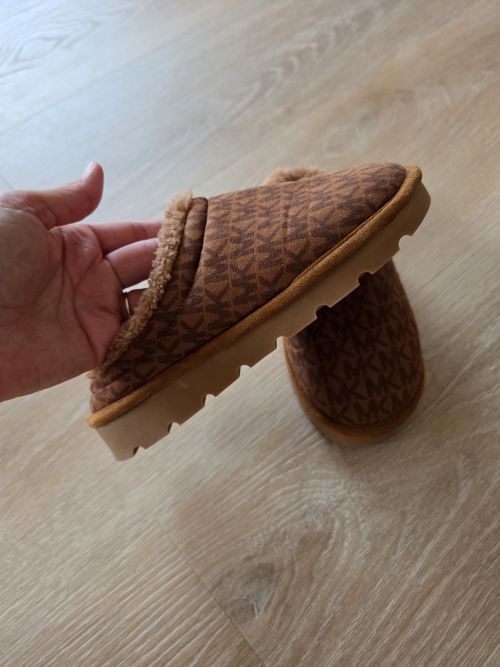 Kids Cozy Slip-On Lined Shoes in Brown MICHAEL KORS